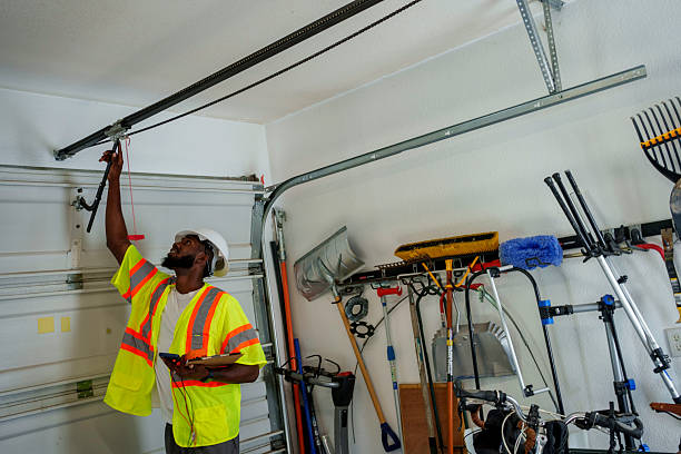 Professional Garage Door Panel Replacement technician working in New Bremen, OH